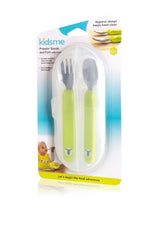 Premier Spoon and Fork with Case - Lime